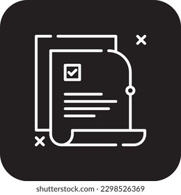 Survey Feedback icon with black filled line style. check, checklist, report, customer, opinion, form, document. Vector illustration