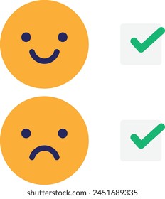 Survey Feedback Rate Icon Vector Flat Illustration