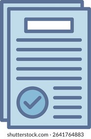 Survey Filled Blue Tone Icon