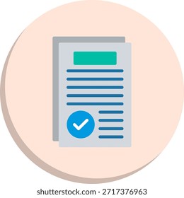 Survey Flat Circle Style Icon