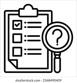Survey Form Icon Element For Design