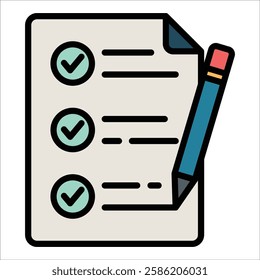 Survey Form Icon Element For Design