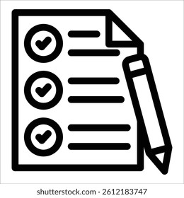 Survey Form Icon Element For Design