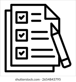 Survey Form Icon Element For Design