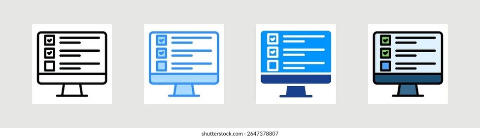 Survey Icon Collection Set Multiple Style
