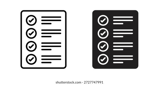 Survey icon concept. pixel perfect linear ui icon.