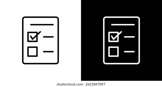 Icono de Encuesta concepto de trazo sobre fondo blanco