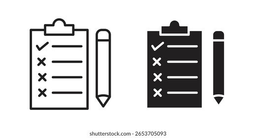 Elemento de diseño de icono de Encuesta. Trazo editable. Vector