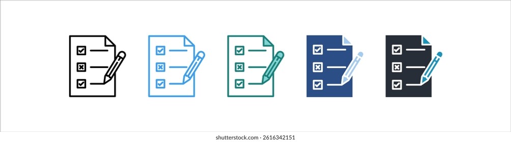 Survey Icon In Different Style Vector