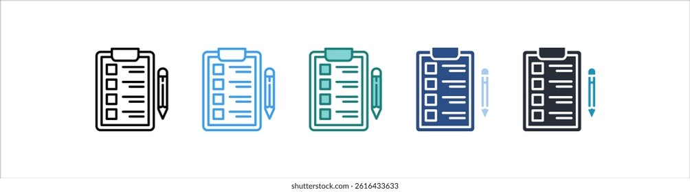 Survey Icon In Different Style Vector