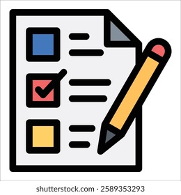 Survey Icon Element For Design