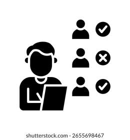 Survey Icon Glyph Vector Illustration