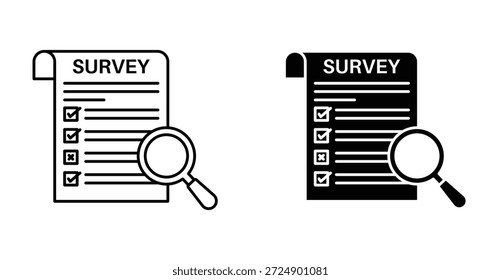 Survey icon graphic design. Vector icon illustrations