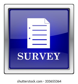 Survey icon. Internet button on white background. EPS10 vector.
