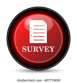 Survey icon. Internet button on white background. EPS10 vector