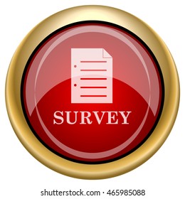 Survey icon. Internet button on white background. EPS10 vector.