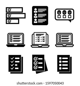 survey icon isolated sign symbol vector illustration - high quality black style vector icons
