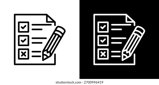 Encuesta Icon Line Styles Ilustración vectorial
