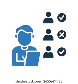 Icono de Encuesta Ilustración vectorial mixta