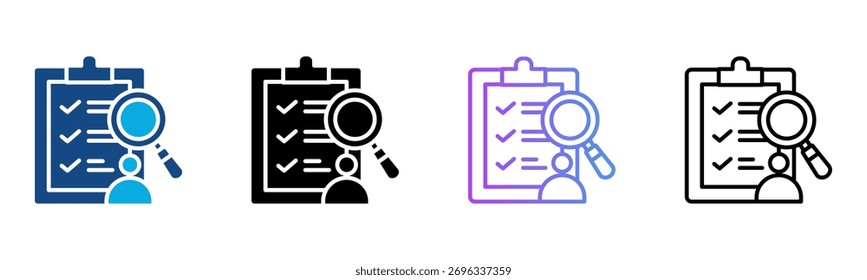 Survey Icon Multiple Style Vector Illustration
