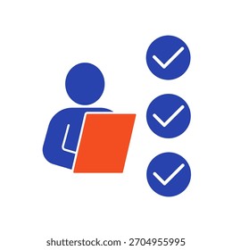 Icono de Encuesta Contorno editable Línea de trazo Dibujo EPS.