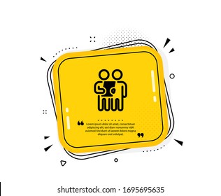 Survey icon. Quote speech bubble. Contract application sign. Agreement document symbol. Quotation marks. Classic survey icon. Vector