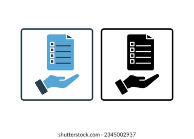 Icono de la encuesta. Icono relacionado con la encuesta. estilo de icono sólido. Diseño de vector simple editable