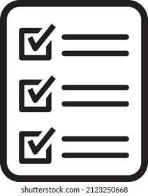 survey icon. report vector. document symbol.