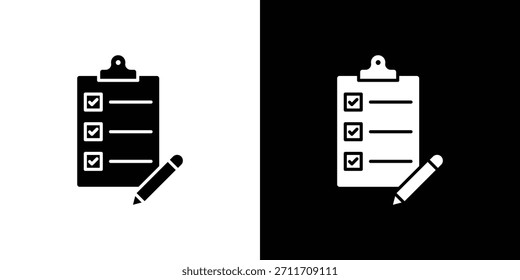 Icono de Encuesta Establecer colección. Silueta de Vector.
