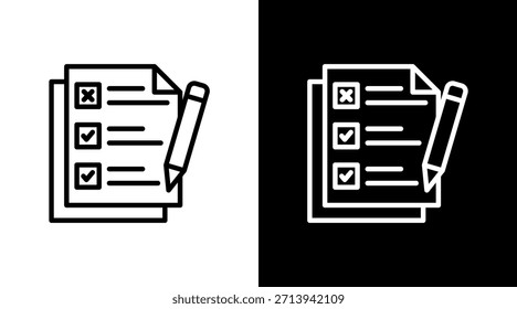 Encuesta con diseño de conjunto de iconos