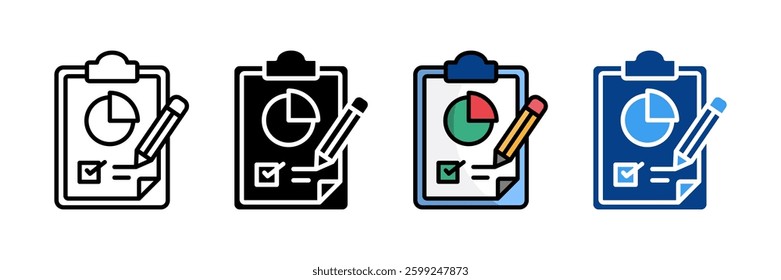 Survey Icon Set Multiple Style Collection