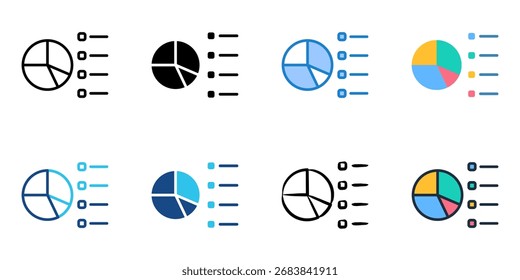Survey icon set multiple style collection 
