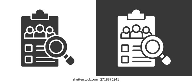Survey Icon Set Vector Collection Isolated In Black And White