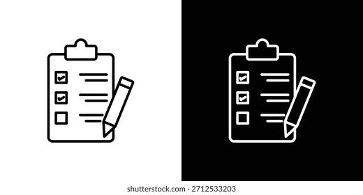 Symbol "Umfrage". Einfaches flaches Symbol. Piktogramm-Illustration mit perfektem schwarzem Umriss