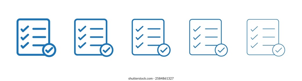 Survey icon Symbol collection thin outline set