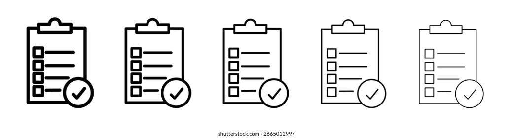 Survey icon Symbol concept for web design.simple line vector icon. logo illustration.