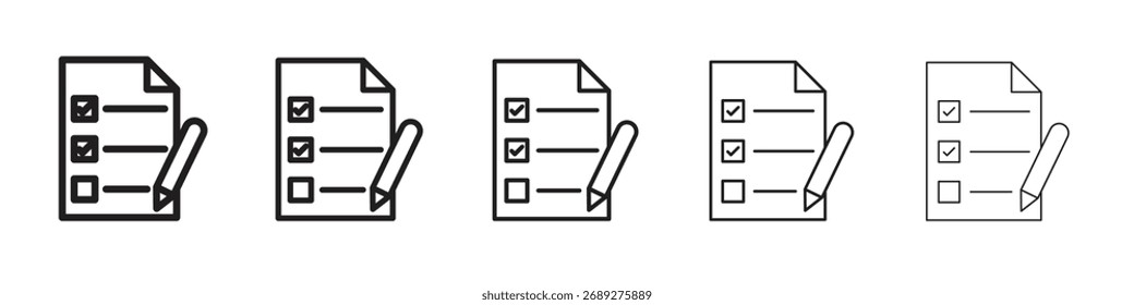 Survey icon vector Art line Illustrations collection