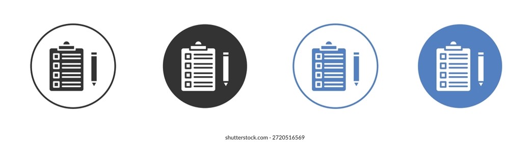 Survey icon vector clip art illustration collection
