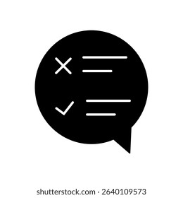 Survey icon vector. Feedback illustration sign. Including question symbol. Survey web icon. satisfaction symbol for web and mobile app.