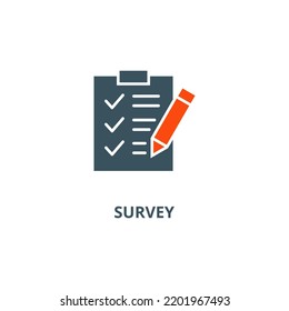 Survey icon vector illustration concept isolated on white background used for web and mobile