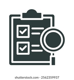 Survey icon  vector illustration. Simple fill style