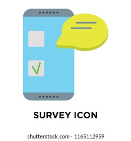 Survey icon vector isolated on white background, Survey transparent sign , question symbols