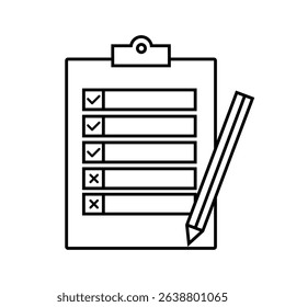 Survey icon vector set. Feedback illustration sign collection. Including question symbol. Survey web icons. satisfaction symbols for web and mobile app.
