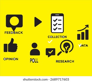 Survey icons collection vector EPS file