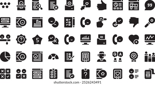 Survey icons High-Quality Vector Icons Collection with Editable Stroke. Ideal for Professional and Creative Projects.