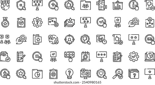 Survey icons High-Quality Vector Icons Collection with Editable Stroke. Ideal for Professional and Creative Projects.