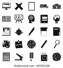 Survey icons set. Simple set of 25 survey vector icons for web isolated on white background