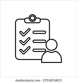 Iconos de Encuesta. Vector de línea simple