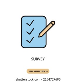 survey icons  symbol vector elements for infographic web