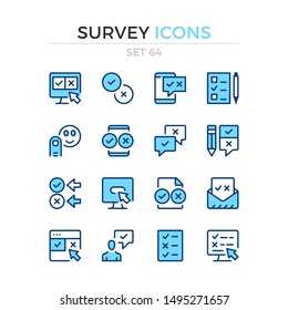 Survey icons. Vector line icons set. Premium quality. Simple thin line design. Modern outline symbols collection, pictograms.